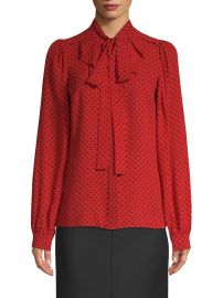 Silk Polka Dot Blouse at Saks Fifth Avenue